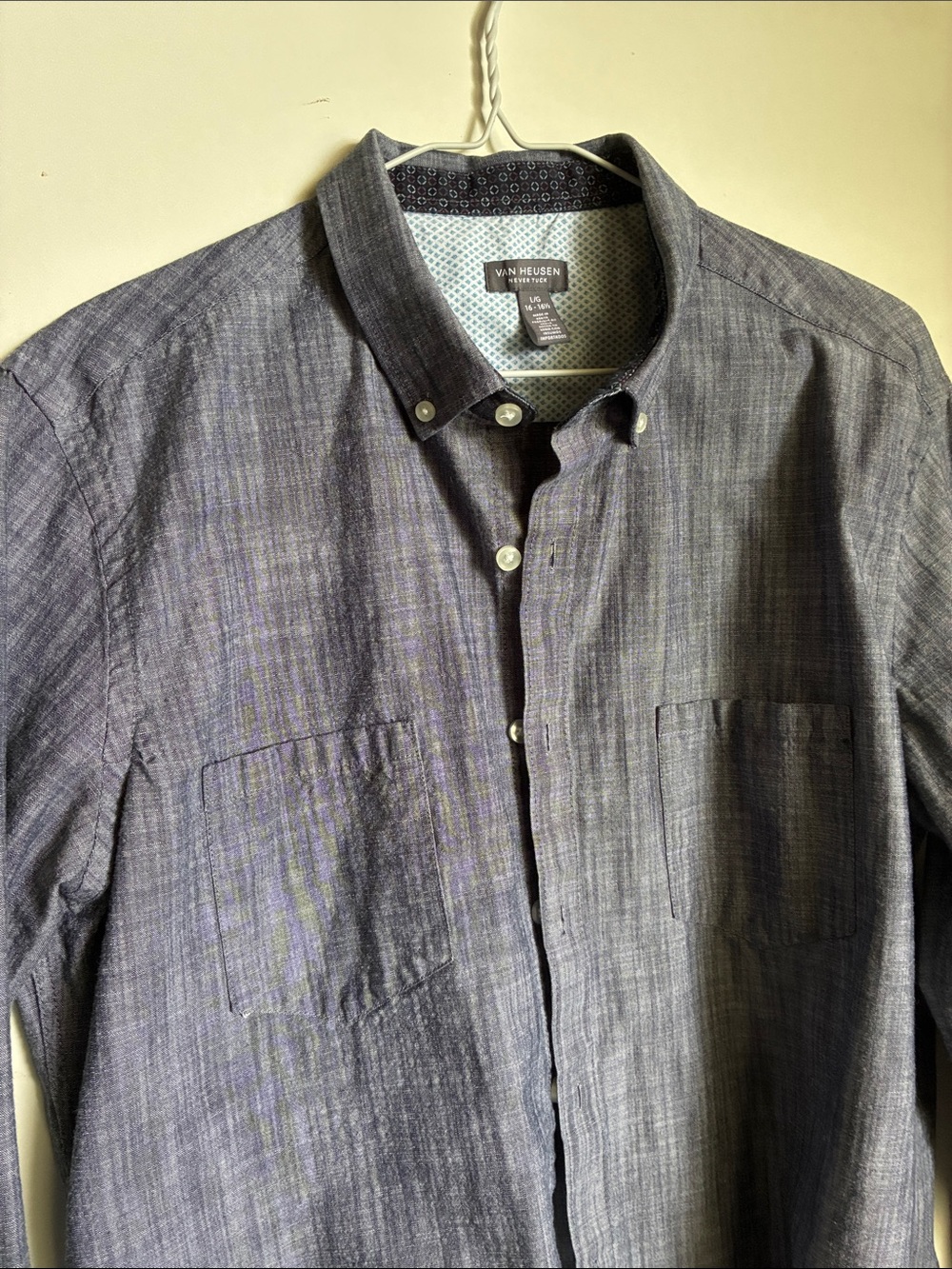 Van Heusen Men's Grey-Blue Lightweight Shirt Jacket